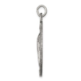 Sterling Silver Praying Hands Pendant with Raised Detail, Christian Faith Charm