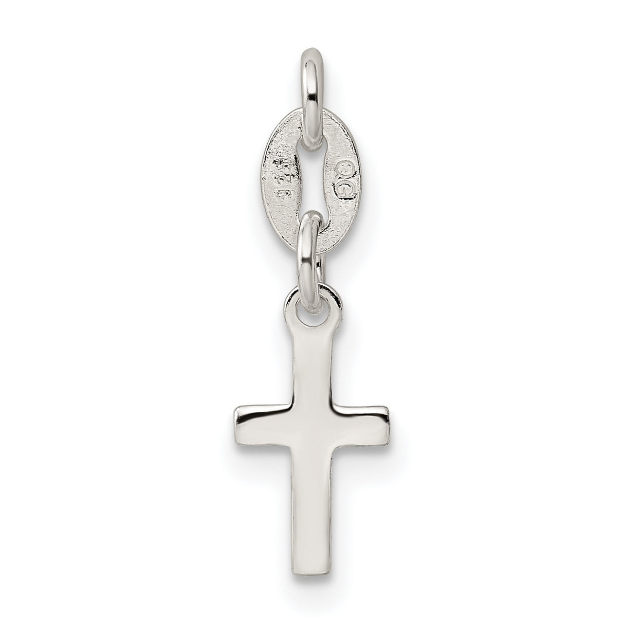 Cross Charm Pendant in Real 925 Sterling Silver