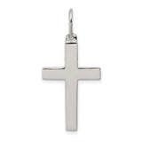 Sterling Silver Cross Pendant, Polished Minimalist Christian Symbol for Men and Women
