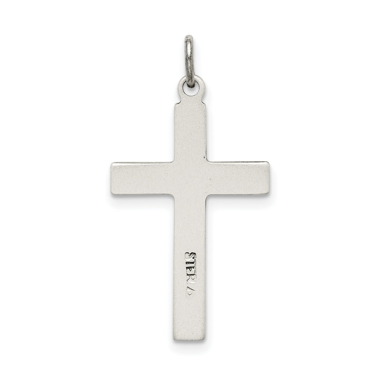 Antiqued Cross Charm Pendant in Real 925 Sterling Silver