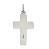 Antiqued Cross Charm Pendant in Real 925 Sterling Silver