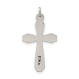 Antiqued Cross Charm Pendant in Real 925 Sterling Silver