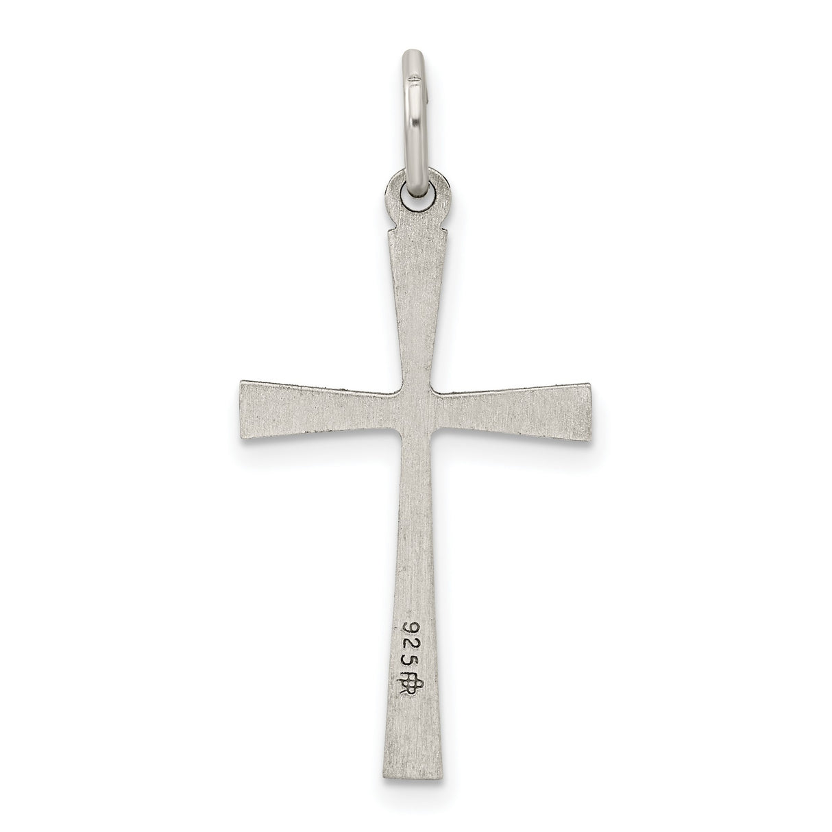 Antiqued Cross Charm Pendant in Real 925 Sterling Silver