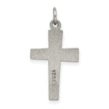 Antiqued Cross Charm Pendant in Real 925 Sterling Silver