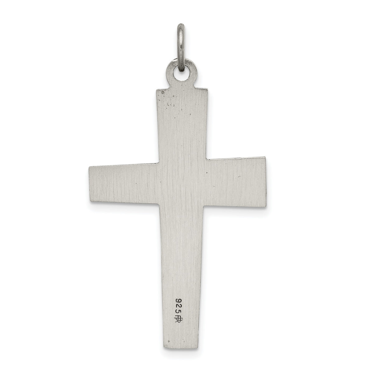 Antiqued Cross Charm Pendant in Real 925 Sterling Silver