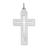 Latin Cross Charm Pendant in Real 925 Sterling Silver