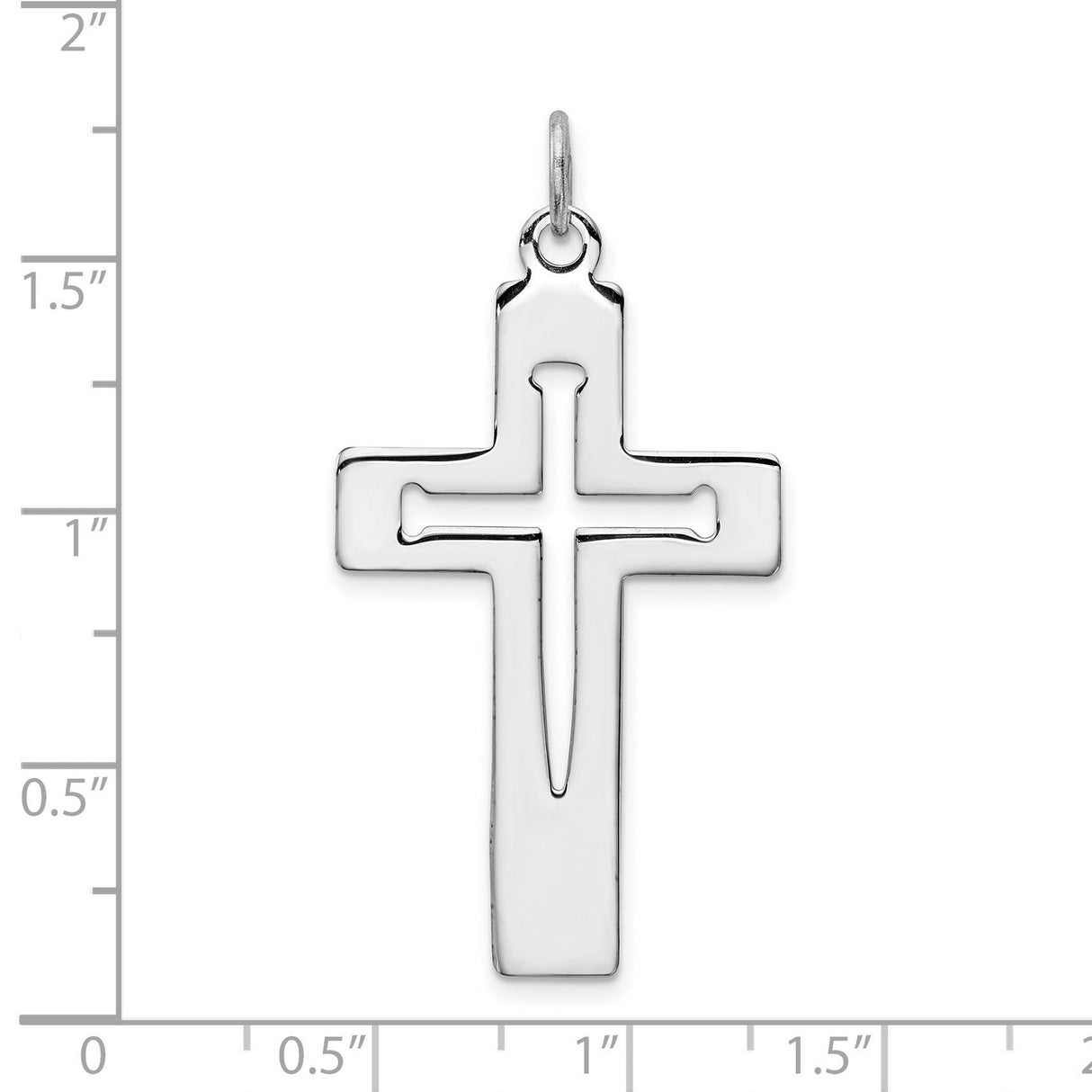 Latin Cross Charm Pendant in Real 925 Sterling Silver