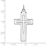 Latin Cross Charm Pendant in Real 925 Sterling Silver