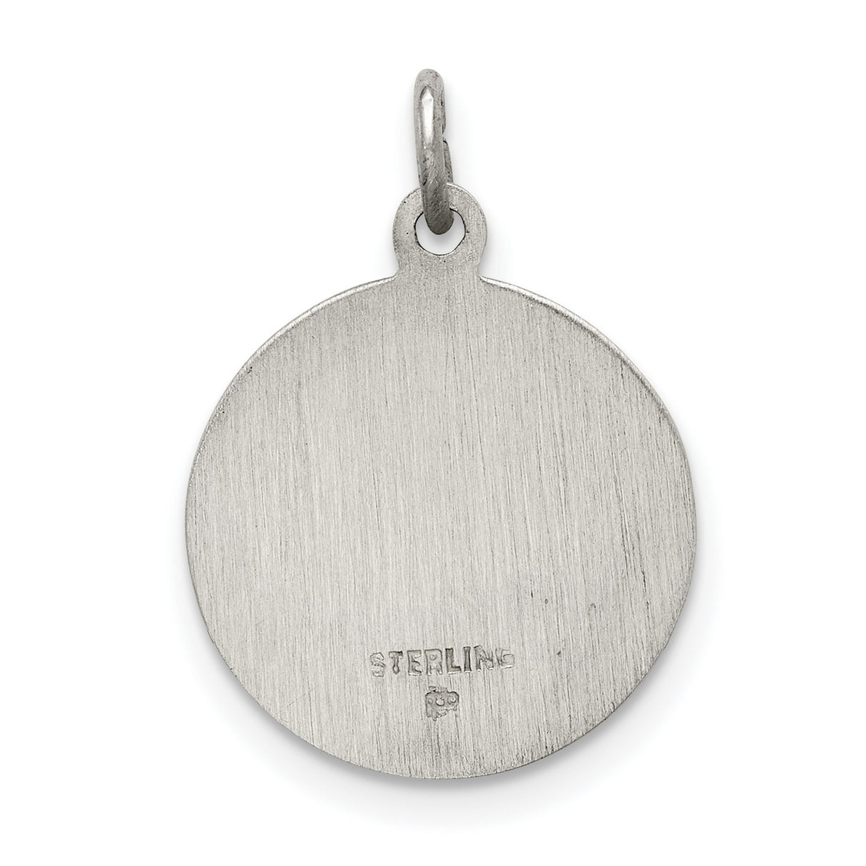 Confirmation Word and Chalice Round Charm Pendant in Real 925 Sterling Silver