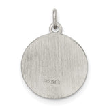 Sterling Silver Confirmation Cross Pendant with Radiating Design and Cloud Detail