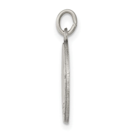 Sterling Silver Confirmation Pendant with Raised Cross and Radiant Beams