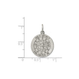 Sterling Silver Holy Spirit Pendant with Descending Dove Symbol and Engraving