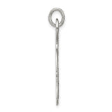 Solid Chai Life Symbol Charm Pendant in Real 925 Sterling Silver