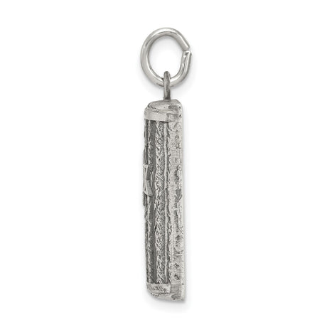 Mezuzah With Star Of David Shin Charm Pendant in Real 925 Sterling Silver