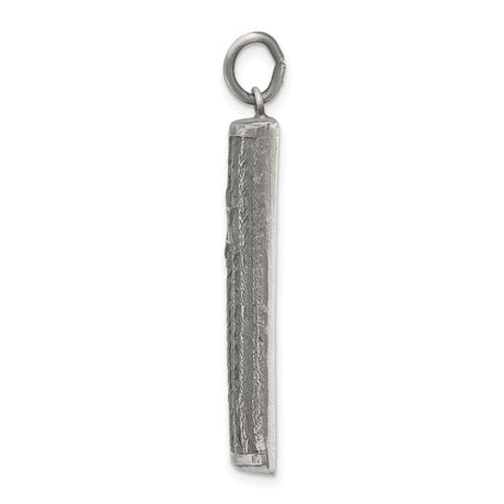 Sterling Silver Mezuzah Pendant with Star of David and Hebrew Shin Letter