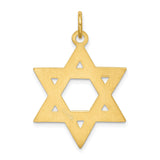 Sterling Silver Star of David Pendant with Textured Design, Jewish Faith Symbol Charm