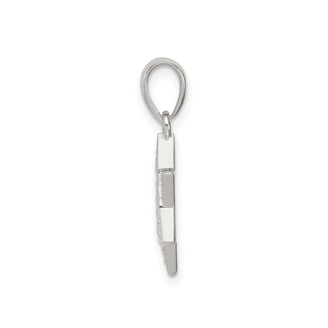 Sterling Silver Star of David Pendant with Cubic Zirconia, Jewish Faith Charm for Women and Men
