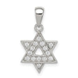 CZ Star of David Charm Pendant in Real 925 Sterling Silver