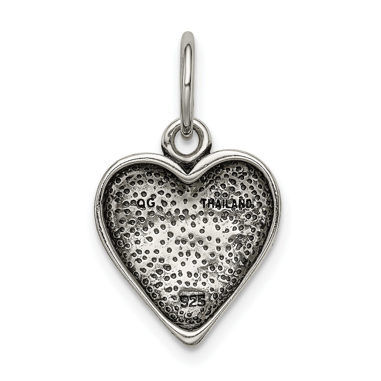 Heart Shaped With Dream Word Charm Pendant in Real 925 Sterling Silver