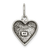 Antiqued Believe Charm Pendant in Real 925 Sterling Silver