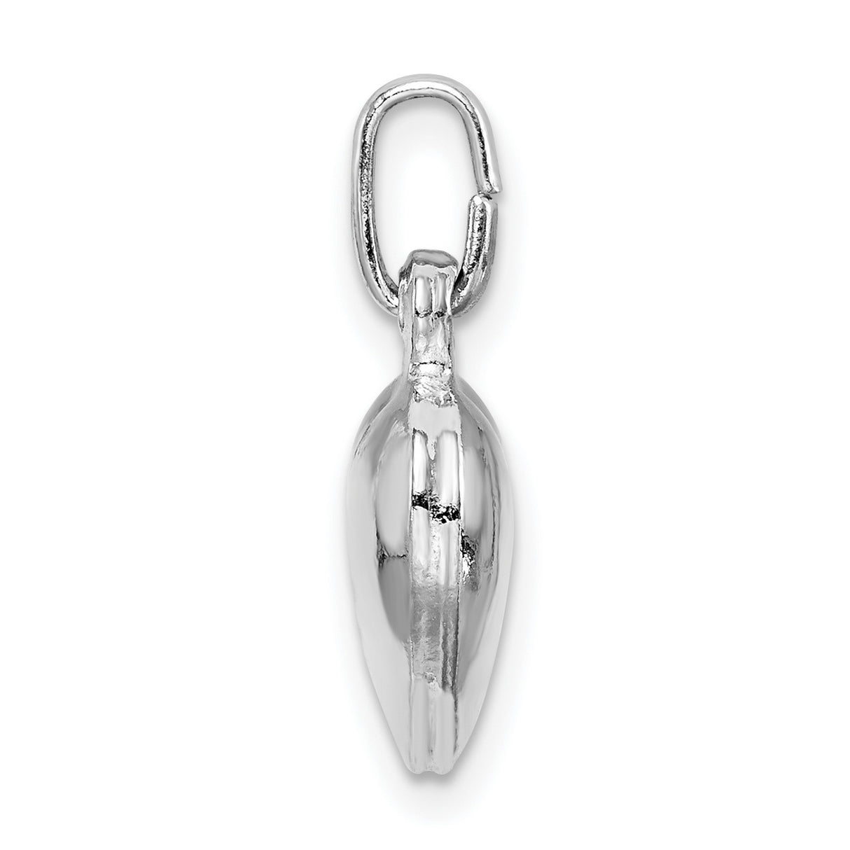 Sterling Silver Heart Pendant Charm with Smooth Polished Finish, Minimalist Love Symbol for Women