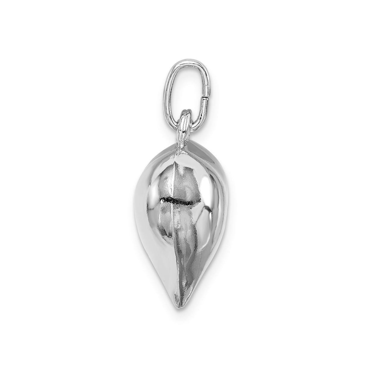 Sterling Silver Heart Pendant, Smooth Polished Minimalist Charm, Romantic Design for Women