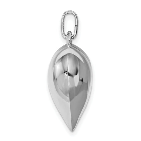 Sterling Silver Heart Pendant, Smooth Polished Finish, Minimalist Romantic Charm for Women