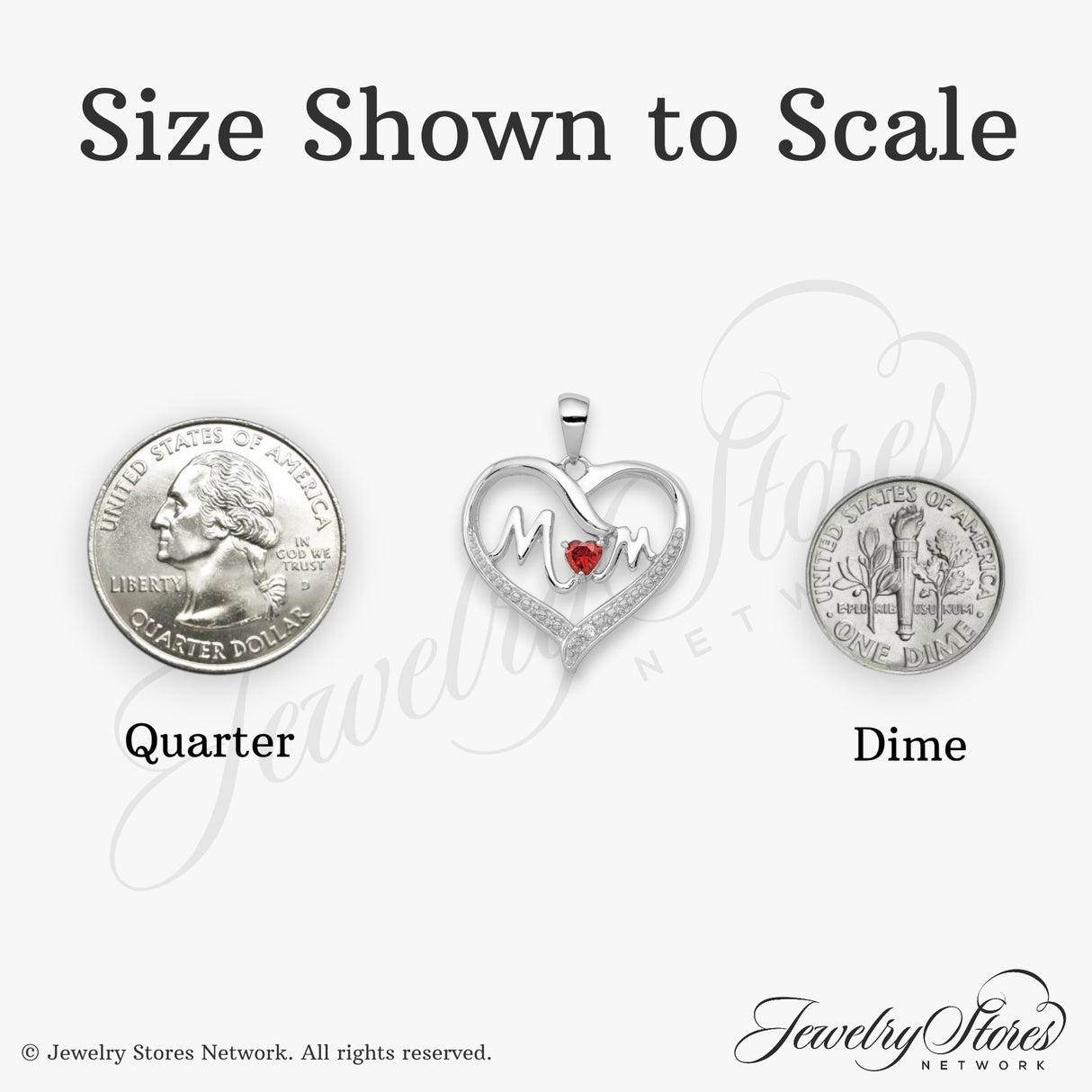 Red CZ Heart and White CZ Mom Heart Charm Pendant in Real 925 Sterling Silver