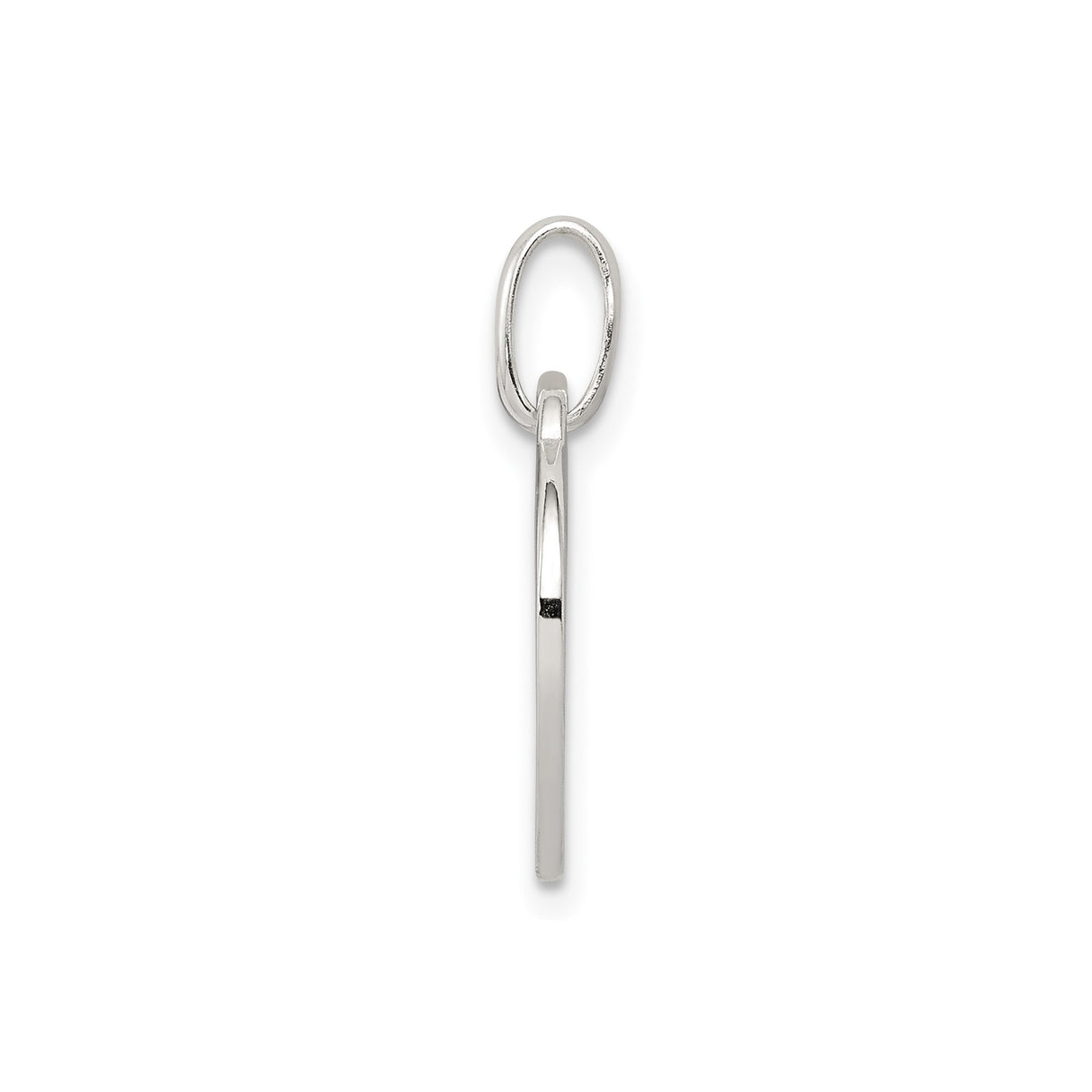 Sterling Silver Heart Pendant with Polished Surface, Engraving-Ready Minimalist Design for Women