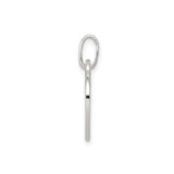 Sterling Silver Heart Pendant with Polished Surface, Engraving-Ready Minimalist Design for Women