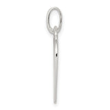 Polished Heart Charm Pendant in Real 925 Sterling Silver