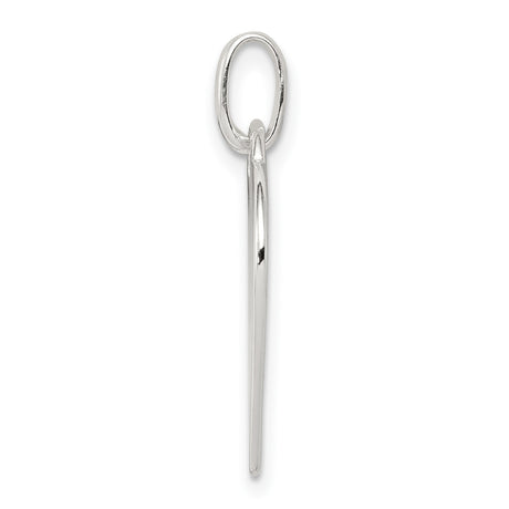 Polished Heart Charm Pendant in Real 925 Sterling Silver