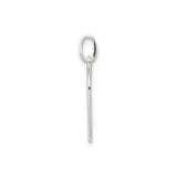 Sterling Silver Heart Pendant, Engravable Polished Charm, Minimalist Love Symbol for Women
