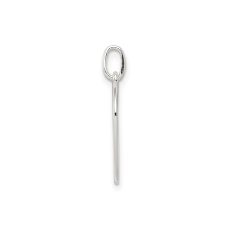 Sterling Silver Heart Pendant, Engravable Polished Charm, Minimalist Love Symbol for Women