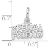Special Friend Charm Pendant in Real 925 Sterling Silver