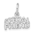 Special Friend Charm Pendant in Real 925 Sterling Silver