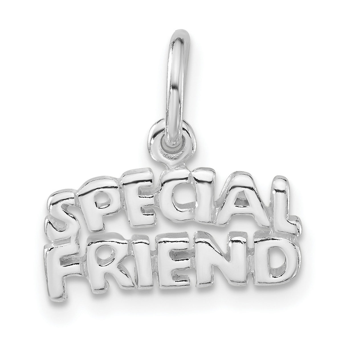 Special Friend Charm Pendant in Real 925 Sterling Silver