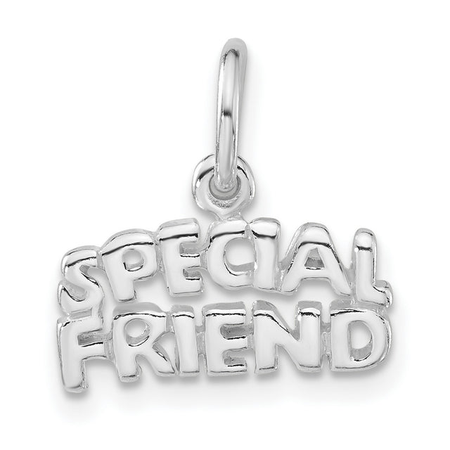 Special Friend Charm Pendant in Real 925 Sterling Silver