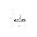 Sterling Silver Grandma Pendant Charm with Bold Block Letters, Sentimental Jewelry for Women