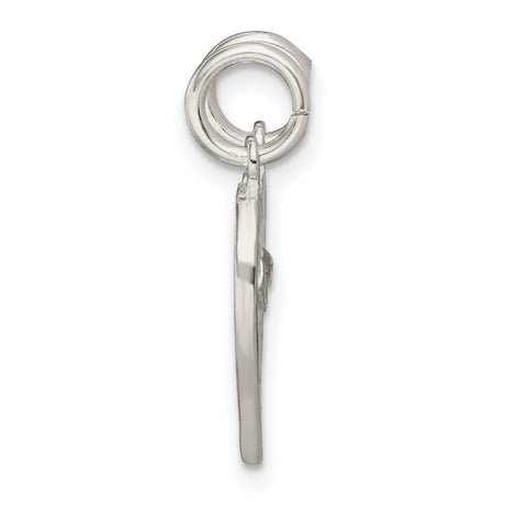 Best Friends 2-piece break apart Heart Charm Pendant in Real 925 Sterling Silver