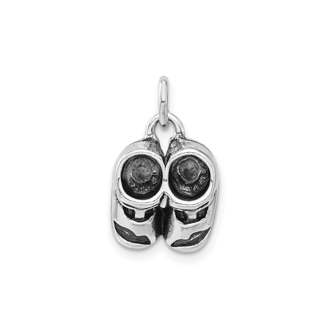 Sterling Silver Binoculars Pendant, Realistic Explorer Charm for Travel and Outdoor Adventures