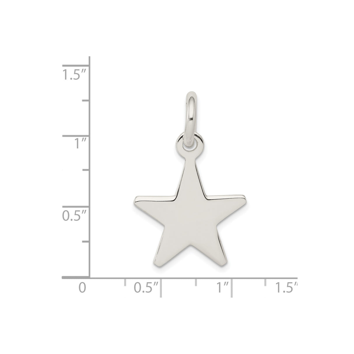 Sterling Silver Star Pendant, Five-Point Open Design, Minimalist Celestial Charm