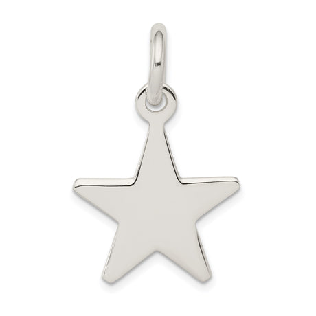 Sterling Silver Star Pendant, Five-Point Open Design, Minimalist Celestial Charm