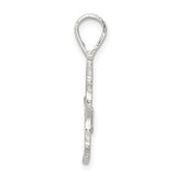 Sterling Silver Ave Maria Pendant with Intertwined AM Letters, Heart and Cross