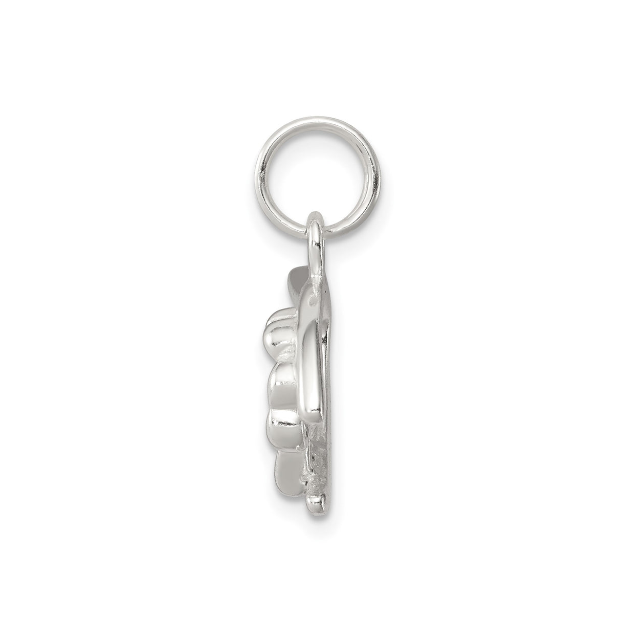 Sterling Silver Four Leaf Clover Pendant with Wishbone Design, Irish Luck Charm