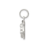Sterling Silver Four Leaf Clover Pendant with Wishbone Design, Irish Luck Charm