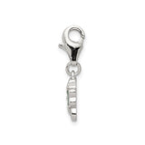 Sterling Silver Four-Leaf Clover Charm with Green Enamel, Irish Shamrock Lucky Talisman