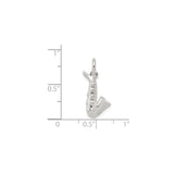 Sterling Silver Saxophone Pendant, Realistic Music Charm for Musicians and Jazz Lovers