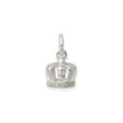 Sterling Silver Crown Pendant with Openwork Royal Design, Feminine Regal Jewelry Charm