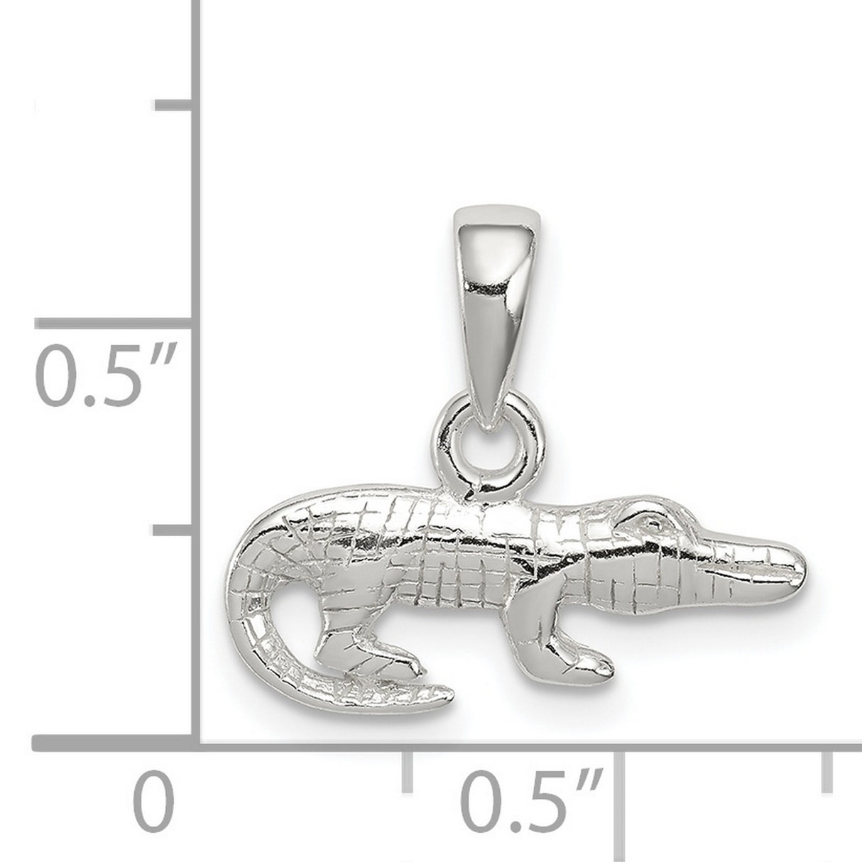 Alligator Charm Pendant in Real 925 Sterling Silver